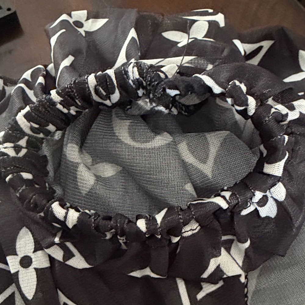 Source Unknown Black And White Patterned Shoulder… - image 3